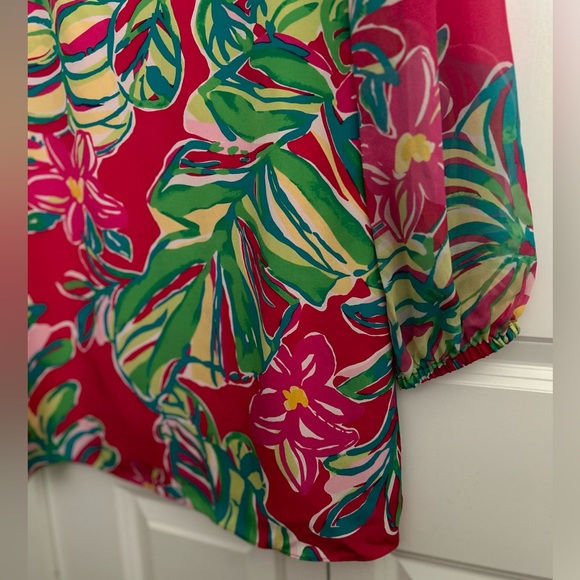 Lilly Pulitzer Pomegranate Jungle Tumble Saemus Dress Size 8 - Picture 11 of 12